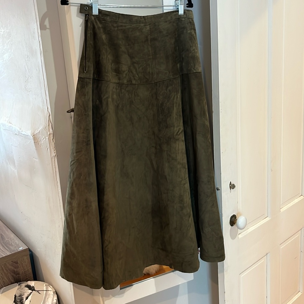 Vintage Pa’rucci suede skirt green size 12